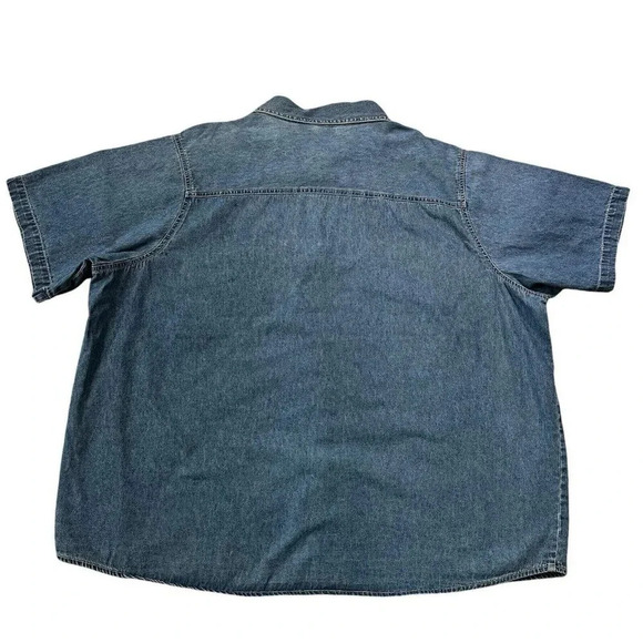 Vintage Looney Tunes Denim Jean Shirt Tweety Bird Naughty But Nice Size 26W/28W - Picture 6 of 6